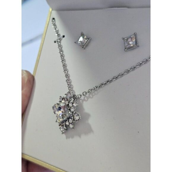 Charter Club silver tone necklace and earring set - Picture 9 of 10